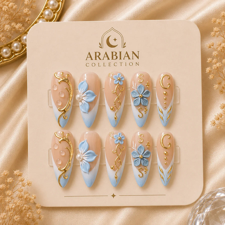Elegant bow nail set