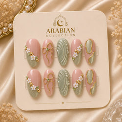 Elegant bow nail set