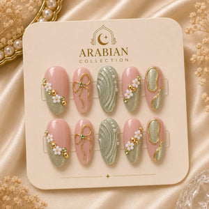 Elegant bow nail set