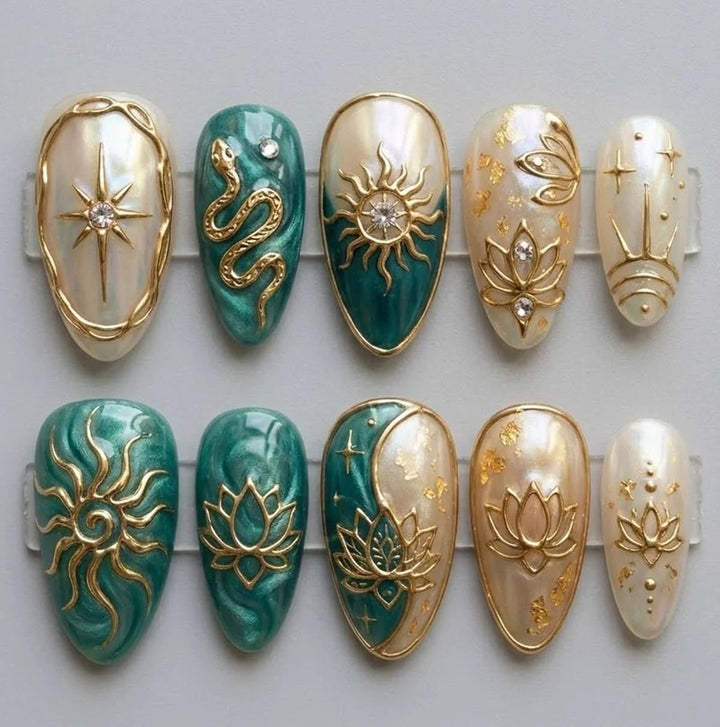 Elegant Bow Nail Set