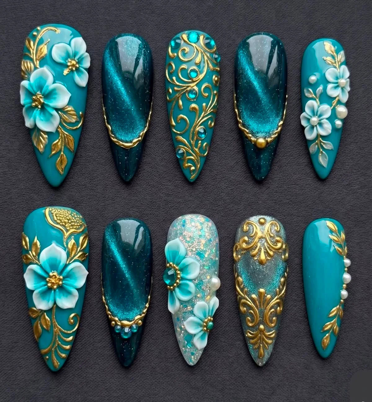 Elegant bow nail Set