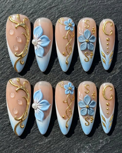 Elegant bow nail set