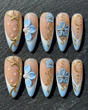 Elegant bow nail set